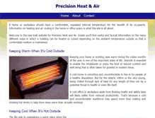 Tablet Screenshot of precisionheatandair.com